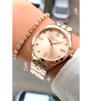 Ferrucci 1. Sınıf Çelik Klasik Model Yeni Sezon Kadın Kol Saat+Bileklik (Rose)