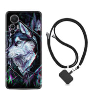 Xiaomi 12 Lite Kılıf Silikon Boyun Askılı İpli Desenli Silikon Dog Eyes 1761