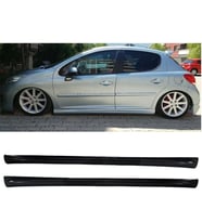 Peugeot 207 Yan Marşpiyel Seti Plastik 2 Adet Mat Siyah karlık+ek+bodykit