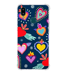 PrintiFy Samsung Galaxy A10s Uyumlu Retro Color 3 Baskılı Şeffaf Köşe Korumalı Antişok Kılıf