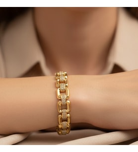 STİL İNCİSİ/ XUPING JEWELRY LİA ZİRKON TAŞLI BİLEKLİK (Altın)