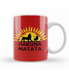 Hakuna Matata 02 Kupa Bardak Porselen