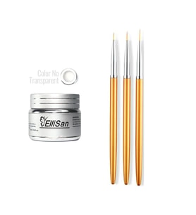Fontenay Ellisan Protez Tırnak Jeli Builder Gel 56 Gram + Tırnak SüslemeDesen Fırçası Seti No:2191