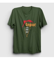 Presmono Unisex Haki Judge Tupac Shakur T-Shirt 45927tt (Haki)