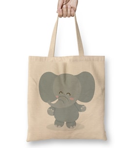 Baby Animal - Elefante Bez Çanta Uzun Saplı