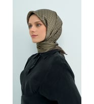 Armine Saf İpek Sura Eşarp-2026 İlkbahar-Yaz- 950200D (Haki)