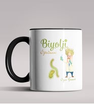 Kişiye Özel Biyoloji Öğretmeni Tasarımlı Siyah Renk Kupa Bardak 2 (Siyah)