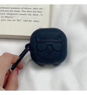 Samsung Galaxy Buds Core Kılıf Cartoon Figürlü Silikon Crtn-Fgr-Frnc-Bldg-Syh [Galaxy Buds Core ile Uyumlu Kılıf - Siyah]