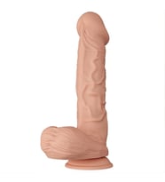 26 cm Gerçekçi Kalın Dildo Penis - Bergrisi (Ten)