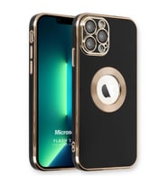 Microsonic Apple iPhone 12 Pro Kılıf Flash Stamp Siyah