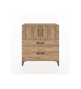 Arges Şifonyer 2 Raflı 2 Çekmeceli 2 Kapaklı 88x30x96 Çam-Çam