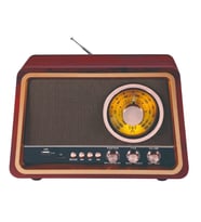 Nostaljik Tasarımlı Kablosuz Radyo – FM/AM/SW Destekli, USB & TF Kartlı Müzik Çalar, Retro Bluetooth Radyo FM AM SW 3 Bant – USB TF Kart Girişli Şarjlı Masaüstü Hoparlör (Bordo)