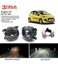 Peugeot 107 2005-2012 Beyaz Led Xenon Sis Farı Seti