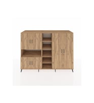 Kronos Dolap 13 Raflı 6 Kapaklı 220x59x163 Çam-Çam