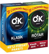 Okey Klasik 20'li Prezervatif & Rötar 20'li Prezervatif
