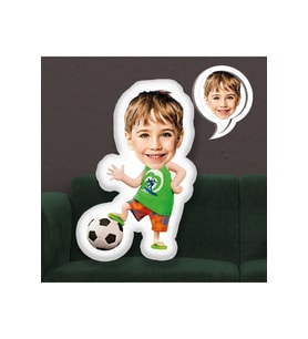 Kişiye Özel Fotoğraflı Futbolcu Yastık 115483 30 cm