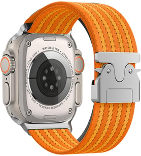 Lexroo Aple Watch Series SE/11/10/9/8/7/6/5/4/3 ile Uyumlu Kumaş Kordon 49mm/46mm/45mm/44mm - 42MM)