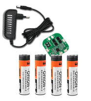 4 Adet Orion Li-ion Pil, 4S 20A BMS. ve 18 Volt 1 Amper Adaptör