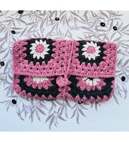 Örgü Kitap Çantası / Kılıfı (Pudra Pembe)