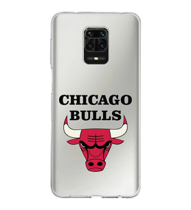 Xiaomi Redmi Note 9 Pro Uyumlu Kapak Chicago Bulls Tasarımlı Şeffaf Silikon Kılıf