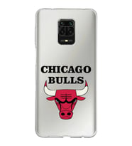 Xiaomi Redmi Note 9 Pro Uyumlu Kapak Chicago Bulls Tasarımlı Şeffaf Silikon Kılıf