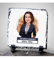 Kişiye Özel Hediye Karikatürlü En Güzel Bankacı Dekoratif Taş