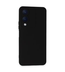 Vivo Y17s Kılıf Nano İçi Kadife Silikon - Siyah