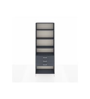 Arges Dolap 4 Raflı 3 Çekmeceli 88x30x243 Antrasit-Antrasit