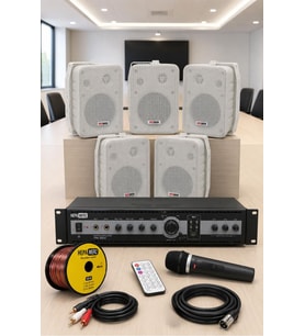 Lastvoice High Voice Paket-2 Bölgeli Anfi ve Duvar Hoparlör Ses Anons Sistemi Seti