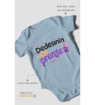 Dedesinin Prensesi Kısa Kollu Bebek Body %100 Pamuk