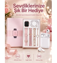 3 Kordonlu Dokunmatik Ekran Akıllı Saat Ve 2.nesil Kablosuz Bluetooth Kulaklık Anc/enc