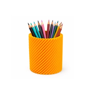 Spiral Tasarım Kalemlik Masaüstü Kalem Tutucu Sert Plastik Kalem Standı Modern Dekoratif