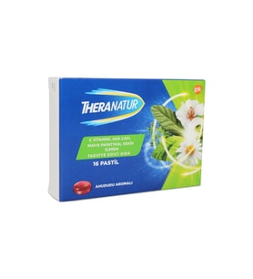 Theranatur C Vitamini Ve Bitkisel Ekstreler İçeren Ahududu Aromalı Takviye Edici Gıda 16 Pastil