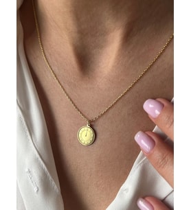 Kişiye Özel 925 Ayar Gümüş Zarif Minimal Saat Kolye (Gold)