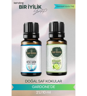 Bergamot + Beyaz Sabun ( Oda Kokusu Aroma Terapi Buhurdanlık / Difüzör Yağı ) Set 2 Adet x 10 ML