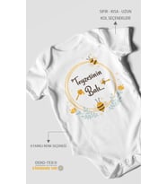 Teyzesinin Balı Kısa Kollu Bebek Body %100 Pamuk