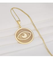 Minimalist Göz Model Kolye 925K Gümüş (Gold)