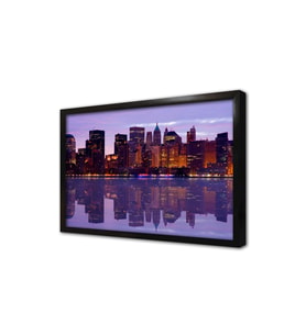 New York Gece Çerçeveli Mdf Tablo