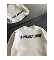 Kışlık Bisiklet Yaka Oversize Baskılı SweatShirt - Beyaz