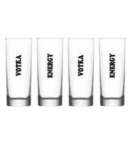 4 Adet Vodka Bardağı Votka Energy Baskılı