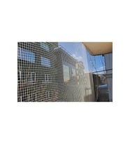 Kedi Flesi 2 x 2 Metre Kuş Önleme Ağı ip halat kanca dubel Sık Dokuma Montaj Malzemeli Balkon ağı (Beyaz)