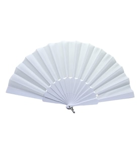 Plastik Düz Kumaş Yelpaze 12 li Beyaz TG-V 9502