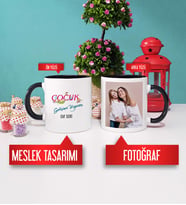 Çocuk Gelişimi Uzmanı Kupa Bardak Siyah Fotoğraflı