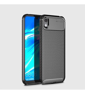 Huawei Y9 Prime Kılıf Esnek Soft Karbon Tasarım Legion Serisi (Siyah)