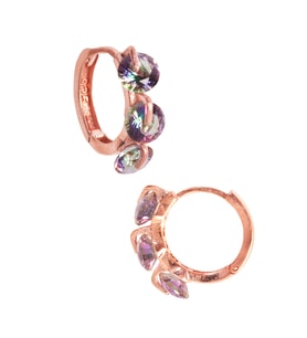Emperyıl Topaz Halka Küpe - Rose