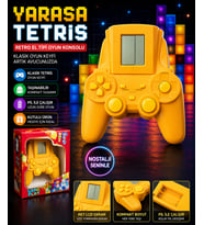 Kutulu Yarasa Tasarımlı Tetris Oyun Konsolu Retro El Tipi Taşınabilir Mini Oyun Cihazı