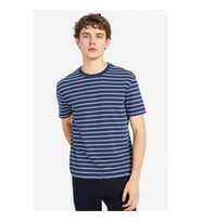 Defacto Çizgili Lacivert Erkek T-Shirt F9674AX/NV241
