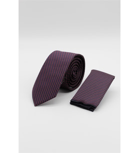 Lacivert Desenli 6 Cm Kravat 1090250136