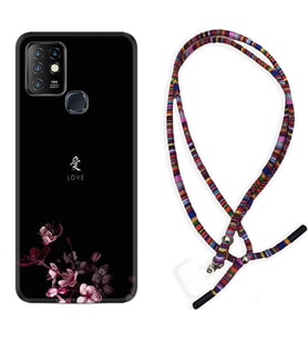 INFINIX Hot 8 9 10 11S Hot 10 Play 10T Kılıf Boyun Asklı Rasta Silikon Love 1629