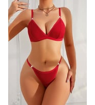 Mulvxbrf Brf02 Kadın Kırmızı Zarif Bikini Mayo Takımı Özel Tasarım (Mulvix)